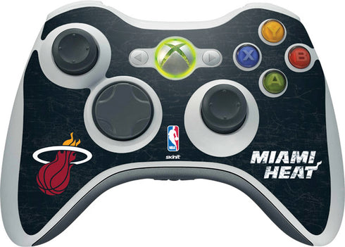 NBA Miami Heat Black Partial Logo Xbox 360 Wireless Controller Skin