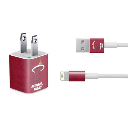 NBA Miami Heat Red Primary Logo iPhone Charger (5W USB) Skin