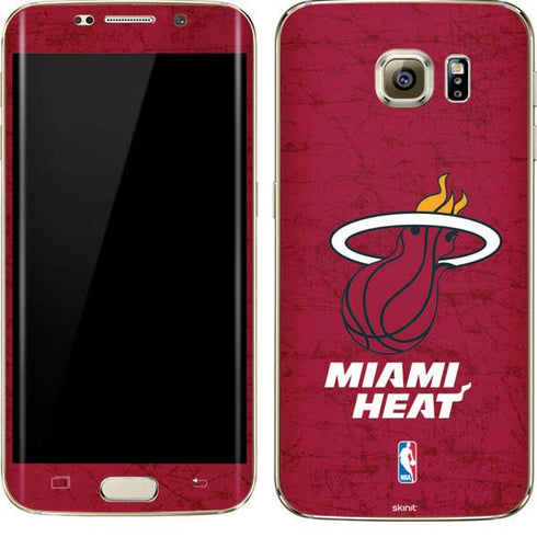 NBA Miami Heat Red Primary Logo Galaxy S7 Edge Skin