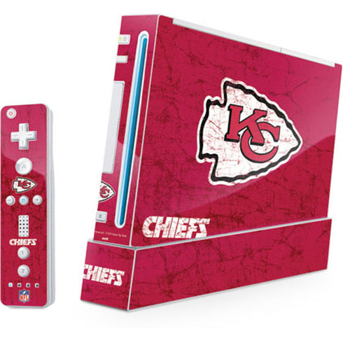 NFL Kansas City Chiefs Distressed Wii (Includes 1 Controller) Skin