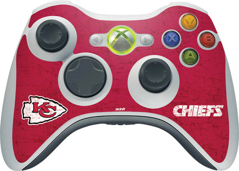 NFL Kansas City Chiefs Distressed Xbox 360 Wireless Controller Skin
