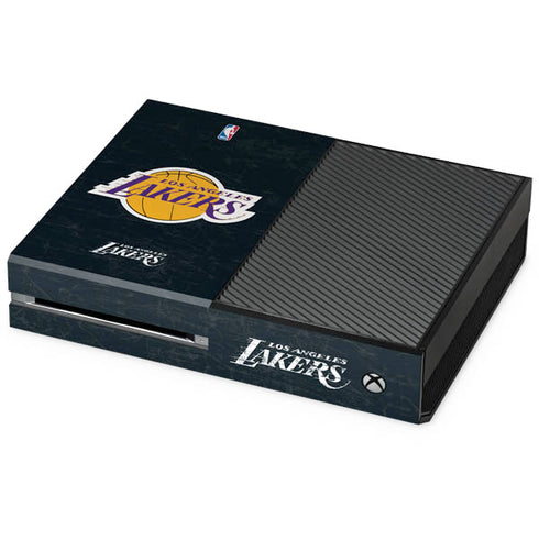 NBA Los Angeles Lakers Black Primary Logo Xbox One Console Skin