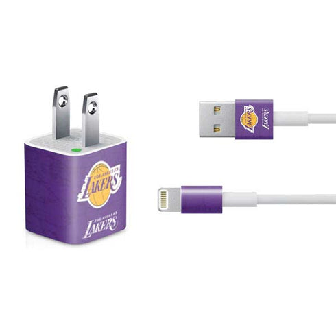 NBA Los Angeles Lakers Purple Primary Logo iPhone Charger (5W USB) Skin