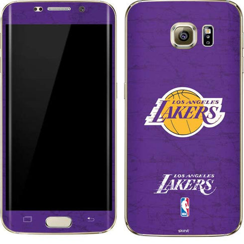 NBA Los Angeles Lakers Purple Primary Logo Galaxy S7 Edge Skin