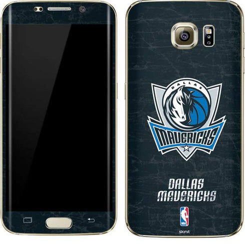 NBA Dallas Mavericks Black Primary Logo Galaxy S7 Edge Skin