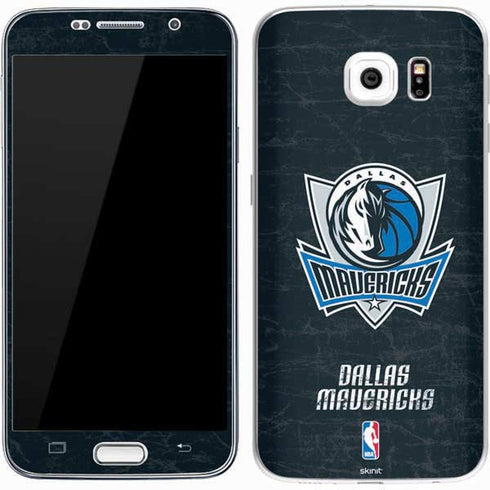NBA Dallas Mavericks Black Primary Logo Galaxy S7 Skin