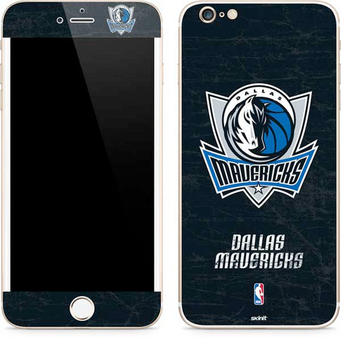 NBA Dallas Mavericks Black Primary Logo iPhone 6/6s Plus Skin