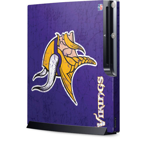 NFL Minnesota Vikings Distressed Playstation 3 & PS3 Slim Skin