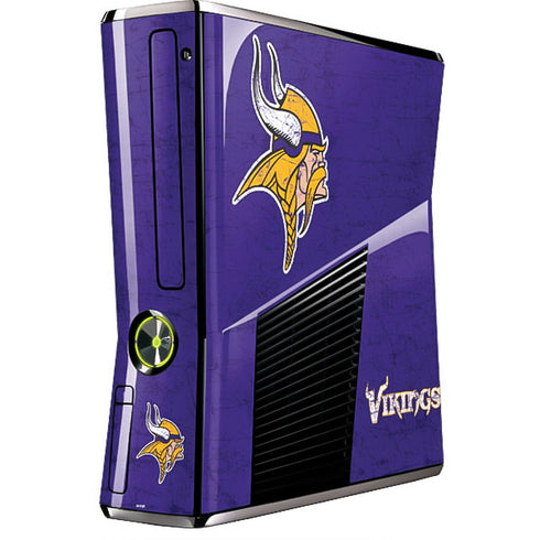 NFL Minnesota Vikings Distressed Xbox 360 Slim (2010) Skin