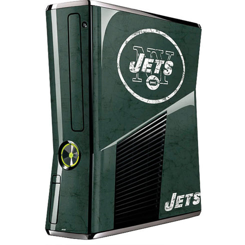 NFL New York Jets Distressed Xbox 360 Slim (2010) Skin