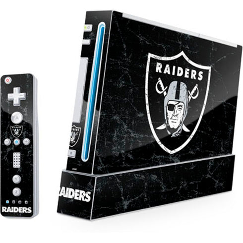 NFL Las Vegas Raiders Distressed Wii (Includes 1 Controller) Skin