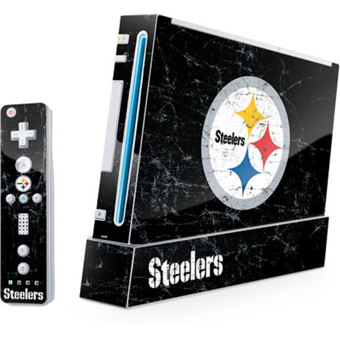 NFL Pittsburgh Steelers Distressed Wii (Includes 1 Controller) Skin