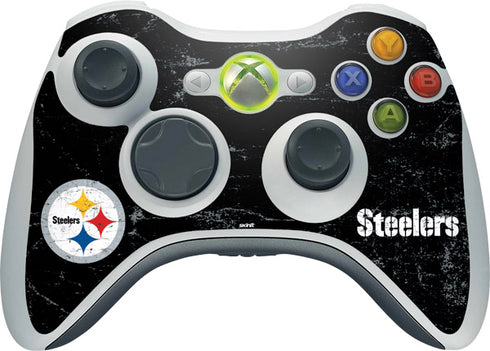 NFL Pittsburgh Steelers Distressed Xbox 360 Wireless Controller Skin