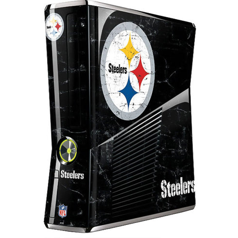 NFL Pittsburgh Steelers Distressed Xbox 360 Slim (2010) Skin