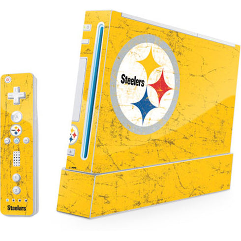 NFL Pittsburgh Steelers - Alternate Distressed Wii (Includes 1 Controller) Skin