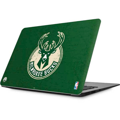 NBA Milwaukee Bucks Green Distressed Apple MacBook Skin