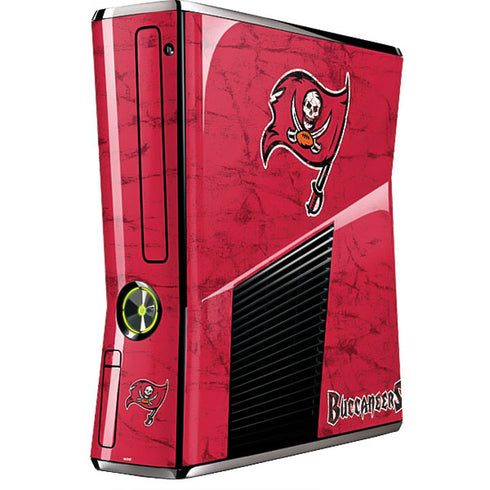 NFL Tampa Bay Buccaneers Distressed Xbox 360 Slim (2010) Skin