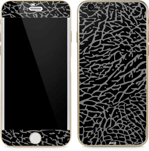 Elephant Print Black iPhone 6/6s Skin