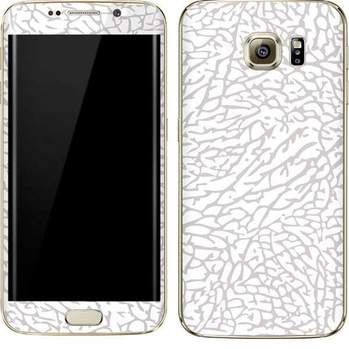 Elephant Print White Galaxy S7 Edge Skin