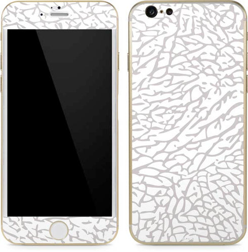 Elephant Print White iPhone 6/6s Skin