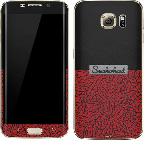 Elephant Print Red Sneakerhead Galaxy S7 Edge Skin