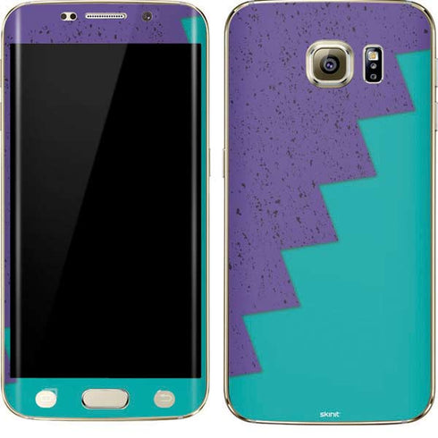 Purple Turquoise Zig Zag Galaxy S7 Edge Skin