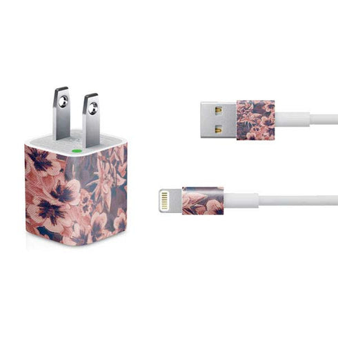 Dark Tapestry Floral iPhone Charger (5W USB) Skin