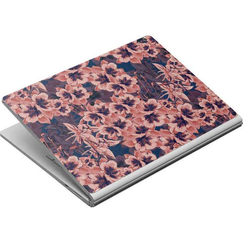 Dark Tapestry Floral Surface Book Skin