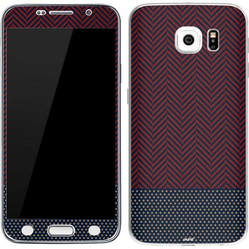 Blocked Polka Dot Chevron Galaxy S7 Skin