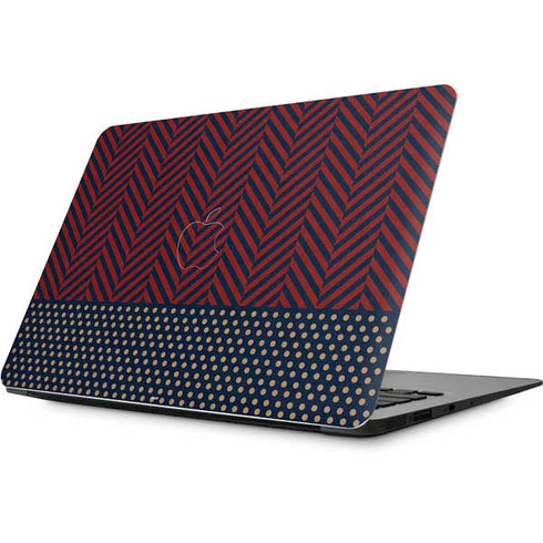 Blocked Polka Dot Chevron Apple MacBook Skin