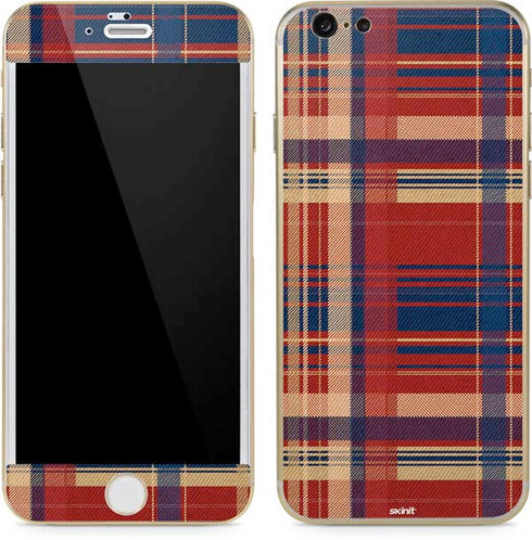 Red and Blue Plaid iPhone 6/6s Skin