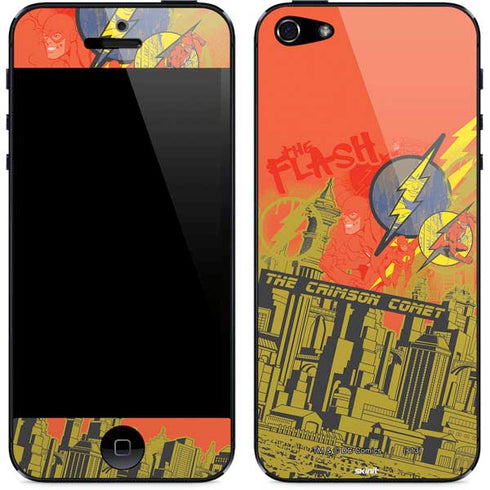 DC Comics The Flash City Collage Art iPhone 5/5s/5SE Skin
