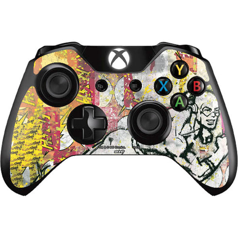 DC Comics The Flash Retro Abstract Running Pose Xbox One Controller Skin