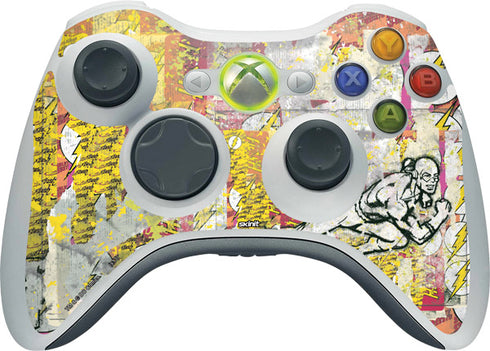 DC Comics The Flash Retro Abstract Running Pose Xbox 360 Wireless Controller Skin