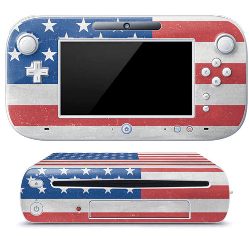 American Flag Distressed Wii U (Console + 1 Controller) Skin