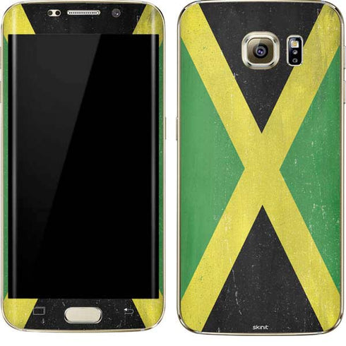 Jamaica Flag Distressed Galaxy S7 Edge Skin