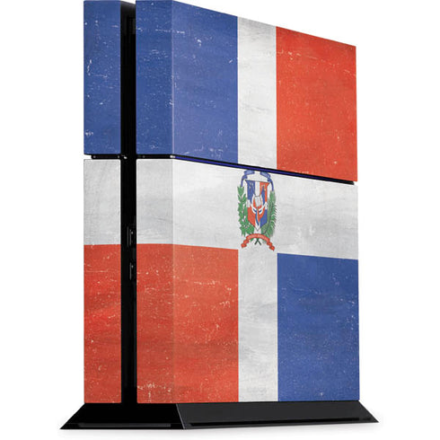 Dominican Republic Flag Distressed PS4 Console Skin