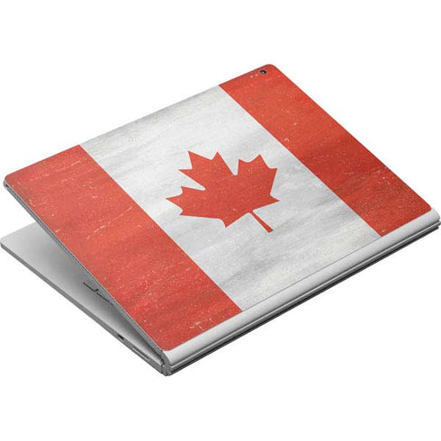 Canada Flag Distressed Surface Book Skin