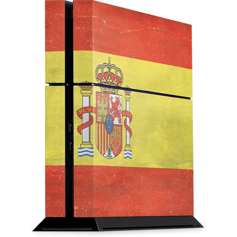 Spain Flag Distressed PS4 Console Skin