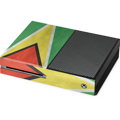 Guyana Flag Distressed Xbox One Console Skin