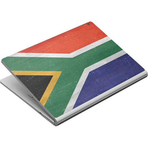 South Africa Flag Distressed Surface Book Skin