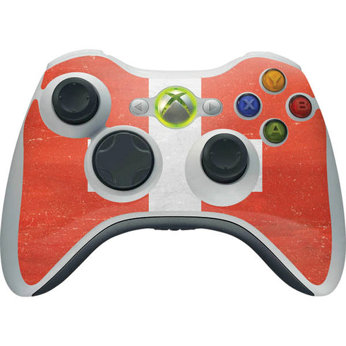 Switzerland Flag Distressed Xbox 360 Wireless Controller Skin