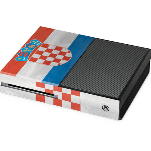 Croatia Flag Distressed Xbox One Console Skin