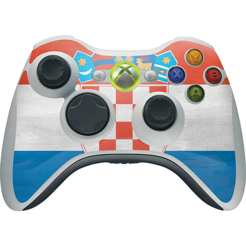 Croatia Flag Distressed Xbox 360 Wireless Controller Skin