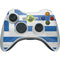 Greece Flag Distressed Xbox 360 Wireless Controller Skin