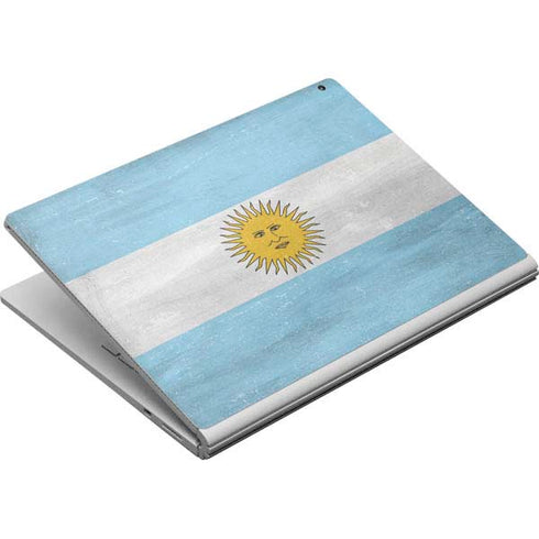 Argentina Flag Distressed Surface Book Skin