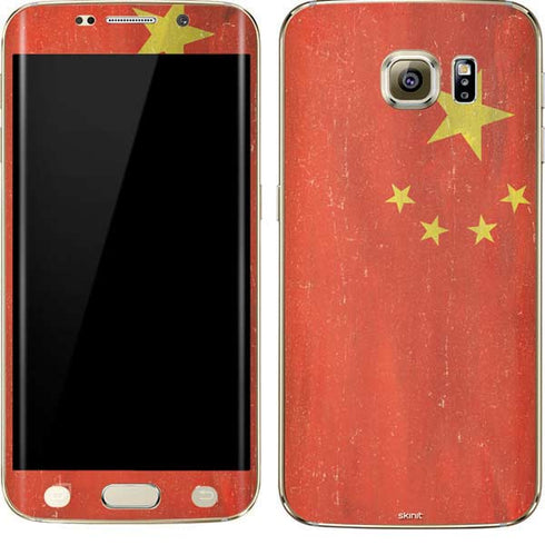 Chinese Flag Distressed Galaxy S7 Edge Skin