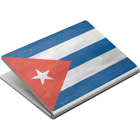 Cuban Flag Distressed Surface Book Skin