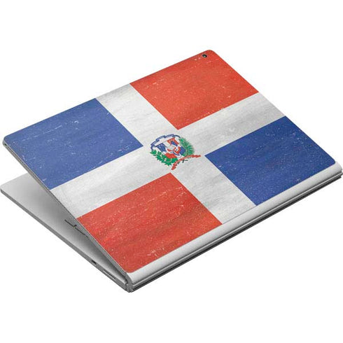 Dominican Republic Flag Faded Surface Book Skin