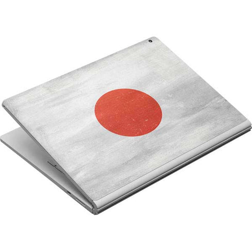 Japanese Flag Distressed Surface Book Skin